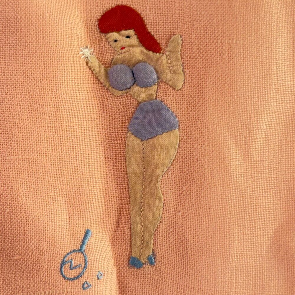 8 Vintage Burlesque Pin Up Cocktail Napkins